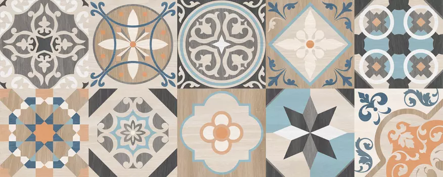 Настенная плитка Laparet Oliver Бежевый Мозаика 20х50