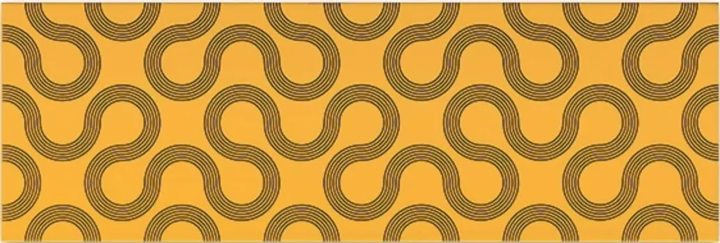 Настенная плитка Meissen Spin Yellow-Black Geo 25х75