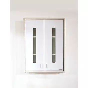 Шкаф для ванной Бриклаер Бали 65 белый/светлая лиственница