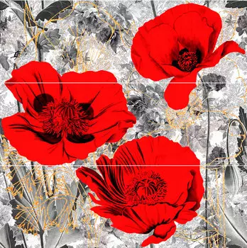 Панно Alma Ceramica Rubi из 3-х плиток PWU11RUB1 60х60