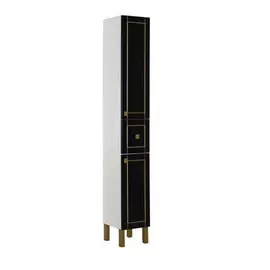 Пенал для ванной Aquanet Честер 30 черный/патина золото