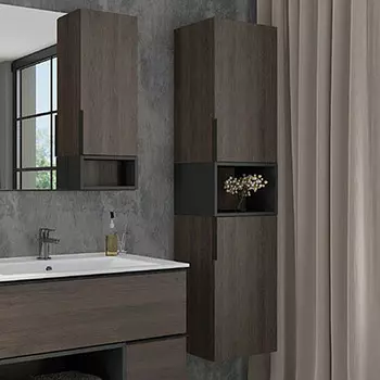 Пенал для ванной Comforty Франкфурт 40 4150535 дуб шоколадно-коричневый