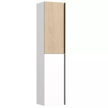 Пенал для ванной Sancos Delta 35 PDL35W дуб светлый/белый