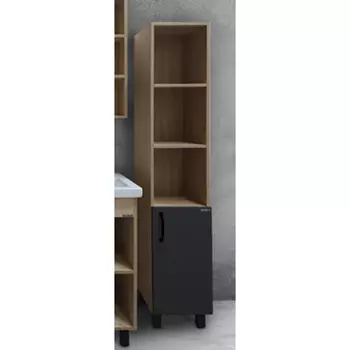 Пенал для ванной Grossman Флай 30 правый дуб санома/серый