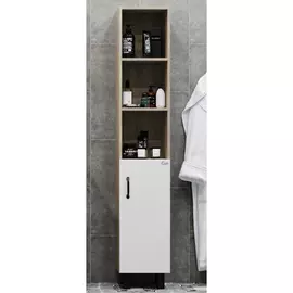 Пенал для ванной Оника Тимбер 30.01 белый матовый/дуб сонома