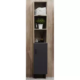 Пенал для ванной Оника Тимбер 30.01 серый матовый/дуб сонома