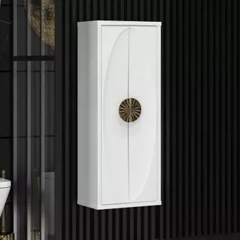 Пенал для ванной Opadiris Ибица 45 белый/золото