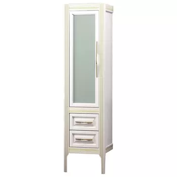 Пенал для ванной Opadiris Корлеоне левый белый с патиной