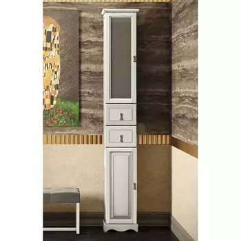 Пенал для ванной Opadiris Риспекто 30 белый матовый петли слева