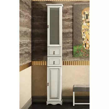 Пенал для ванной Opadiris Риспекто 30 белый матовый петли справа