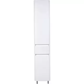 Пенал для ванной Style Line Атлантика 35 Люкс Plus с бельевой корзиной антискрейч белый