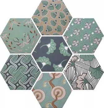 Керамогранит Cevica Good Vibes Mix Deco. Hex.14x16