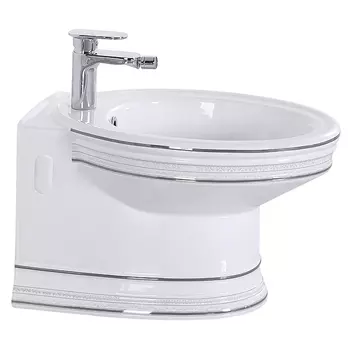 Подвесное биде CeramaLux Classic 1413 белый хром