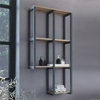 Подвесной стеллаж Comforty Порто 50 00-00010675 дуб дымчатый