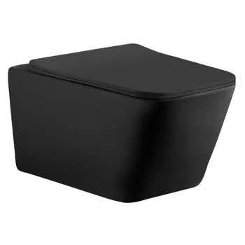 Подвесной унитаз Aquanet Tavr-W BL-103N-WHT black матовый с сиденьем