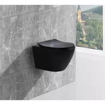 Подвесной унитаз Esbano Amapola Matt Black