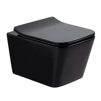 Подвесной унитаз Gid Tr2144BL черный глянцевый