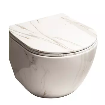 Подвесной унитаз SantiLine SL-5005MRB мрамор