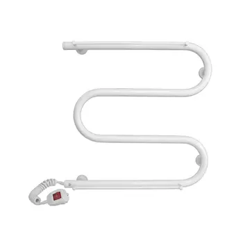 Электрический полотенцесушитель Laris Змеевик М-обр. с 2-мя полками 25 ЧК ПС3 500х500 левый белый