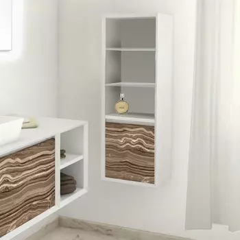 Полупенал для ванной Санвит Стайл белый