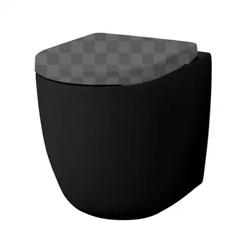 Приставной унитаз ArtCeram File 2.0 FLV002 03 00 nero lucido без сиденья