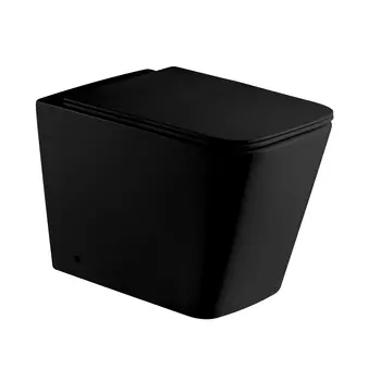 Приставной унитаз WeltWasser Gelbach 002 MT-BL матовый черный