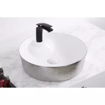 Раковина Gid D1306h021 белая/серебристая