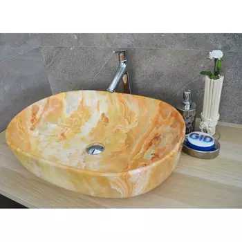 Раковина Gid Mnc171 бежевая/белая