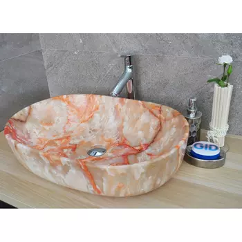 Раковина Gid Mnc174 бежевая/красная