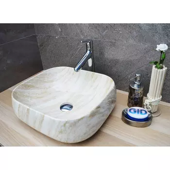 Раковина Gid Mnc554 белая/бежевая