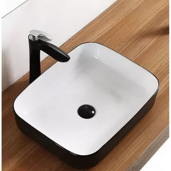 Раковина Gid Nc366 белая/черная