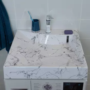 Раковина Stella Polar Турин 60х60 белый мрамор