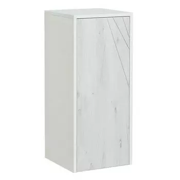 Шкаф для ванной Акватон Сакура 33,1 с бельевой корзиной Ольха наварра/Белый глянец