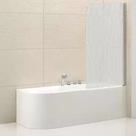 Шторка для ванны Cezares Eco V1 80/140 P Cr матовое стекло, профиль хром R