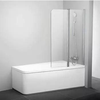 Шторка для ванны Ravak 10CVS2-100 R сатин + Транспарент