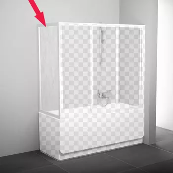 Шторка для ванны Ravak APSV 80 белая + Раин