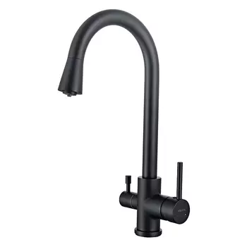 Смеситель Акватек AQ1085MB для кухни черный матовый