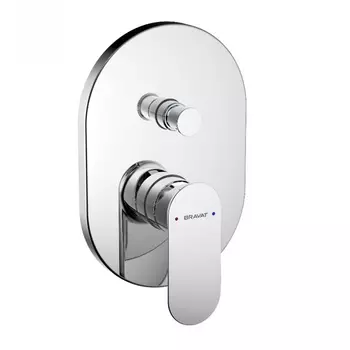 Смеситель Bravat Gina PB865104CP-2-ENG для ванны