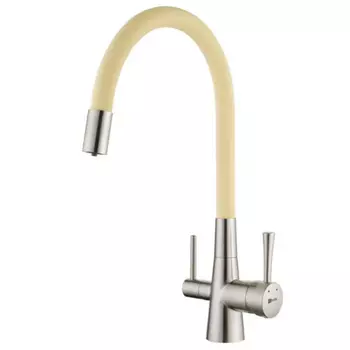 Смеситель для кухни Lemark Comfort LM3075BN-Beige никель