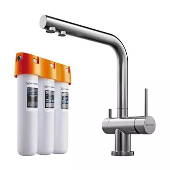 Смеситель для кухни Omoikiri Nagano-B5BN+Pure drop Lite 4011.8028 с водоочистителем