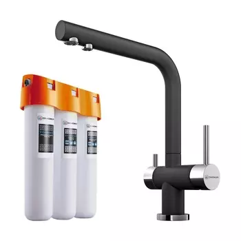 Смеситель для кухни Omoikiri Nagano-BL+Pure drop Lite 4047.8028 с водоочистителем