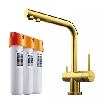 Смеситель для кухни Omoikiri Nagano-LG+Pure drop Lite 4178.8028 с водоочистителем