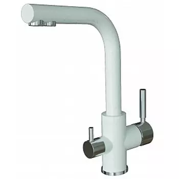 Смеситель Dr.Gans Акцент белый для кухни