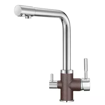 Смеситель Granula Gr-3015 хром/эспрессо для кухни