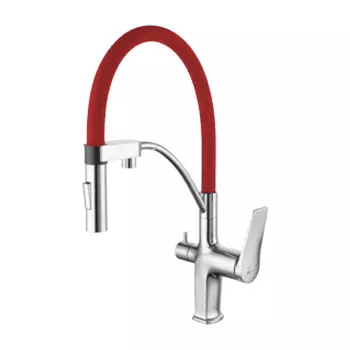 Смеситель для кухни Lemark Comfort LM3074C-Red