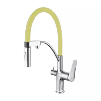 Смеситель для кухни Lemark Comfort LM3074C-Yellow