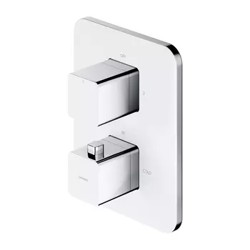 Смеситель Omnires Parma PM7436CRB для ванны хром/белый