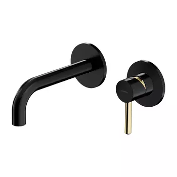 Смеситель Omnires Y Y1215HBLGL для раковины черный/золото