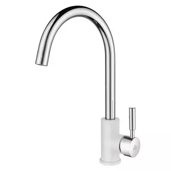 Смеситель Paulmark Holstein Ho212063-WHCR белый/хром для кухни