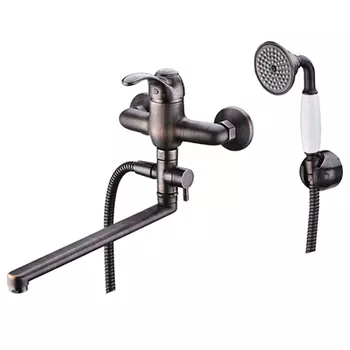 Смеситель WasserKRAFT Isar 1302L темная бронза для ванны